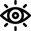 black icon of an eye